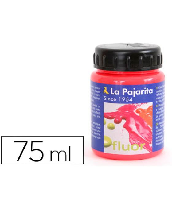 Pintura acrílica la pajarita f-03 rojo amapola fluorescente 75ml