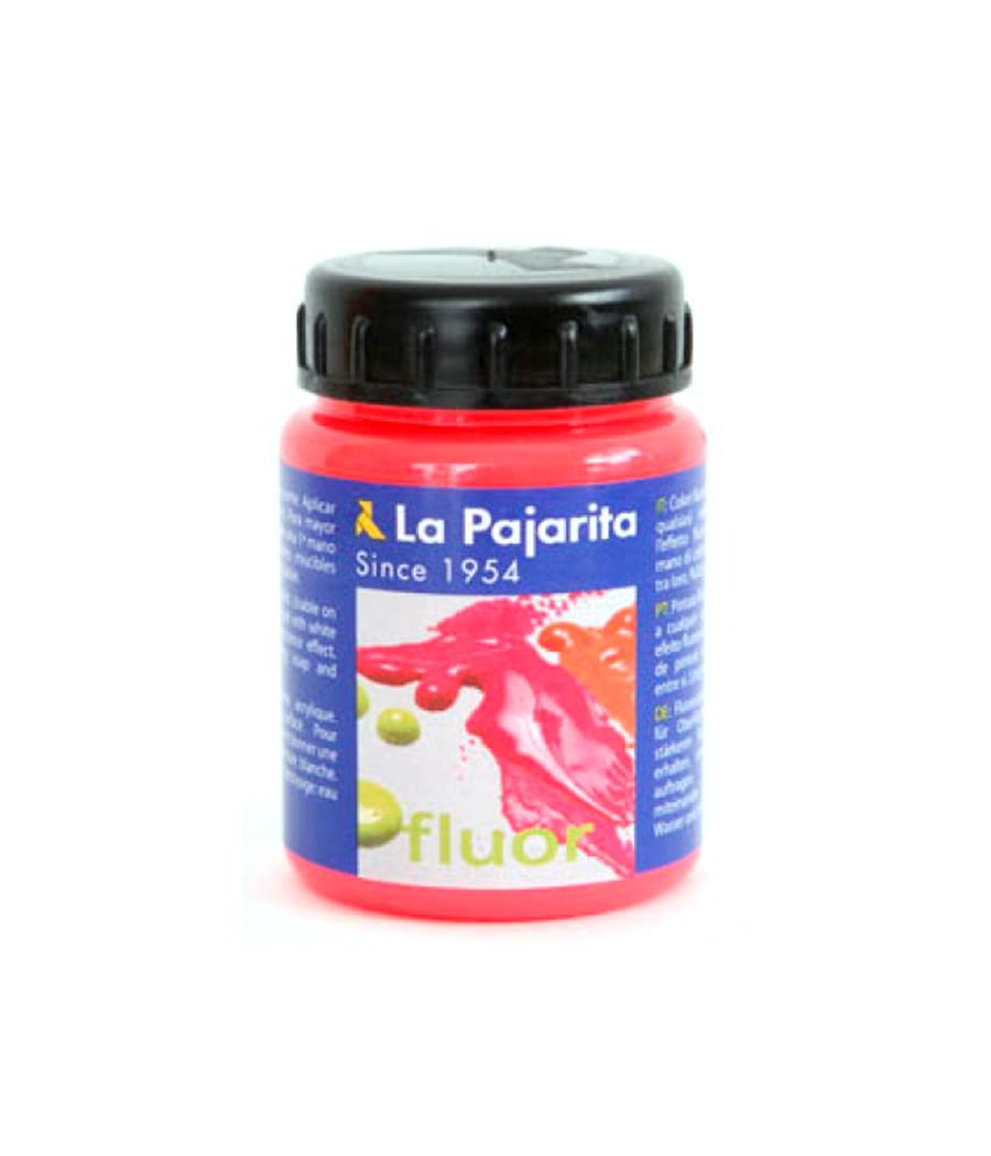 Pintura acrílica la pajarita f-03 rojo amapola fluorescente 75ml