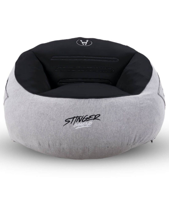 Puff woxter stinger gaming/ con relleno/ gris y negro