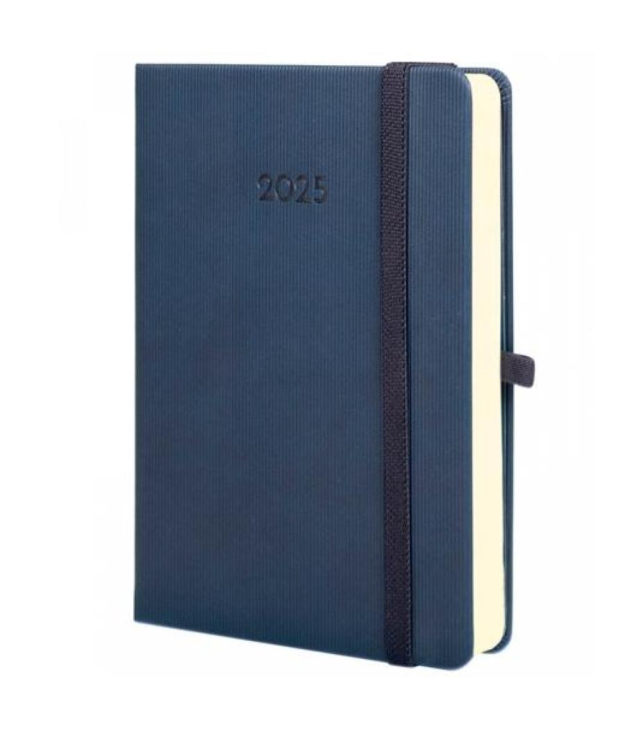 Finocam agenda anual minimal textura m4-118x168mm 1dp azul 2025