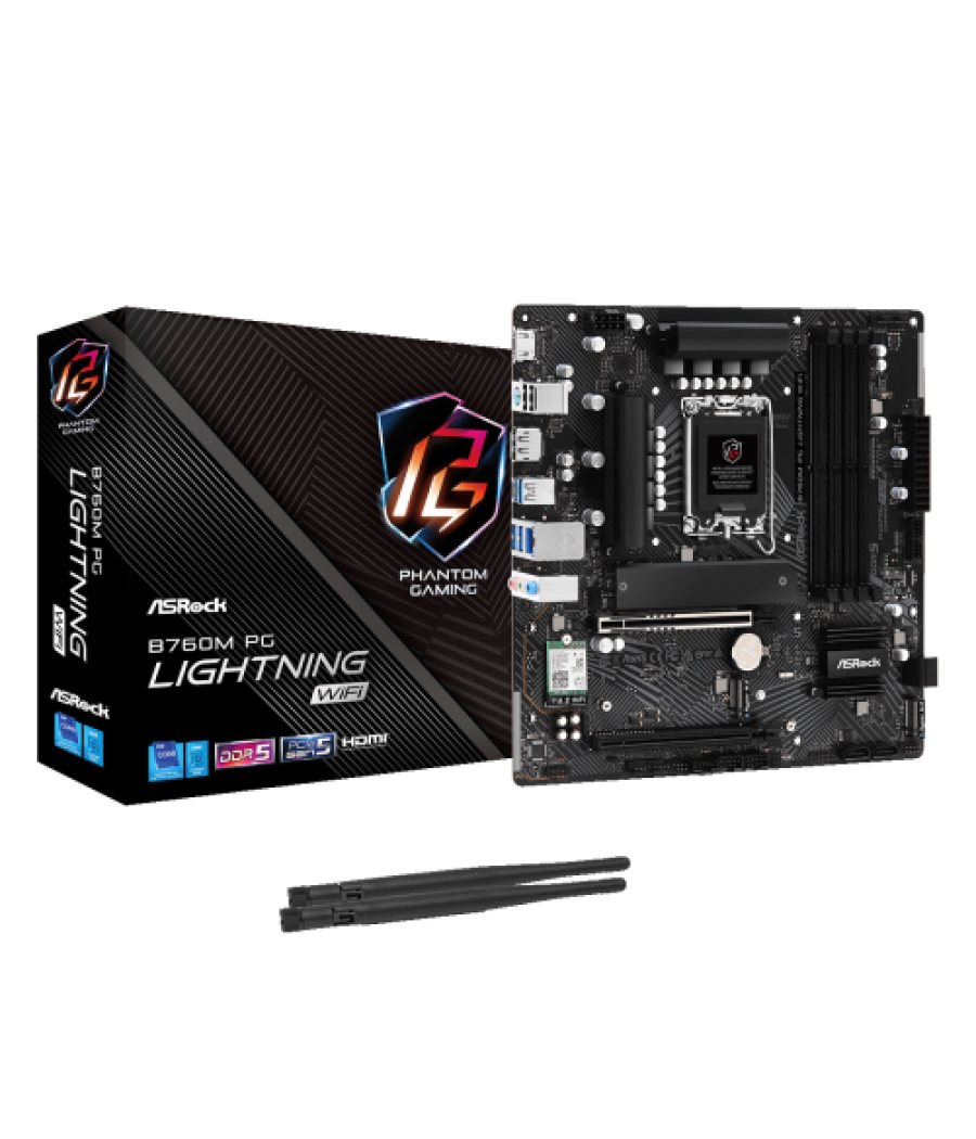 Asrock b760m pg lightning wifi intel b760 lga 1700 micro atx