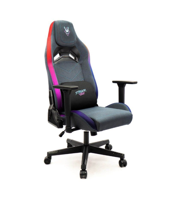 Silla gaming woxter stinger station elite/ luces led/ azul y rosa