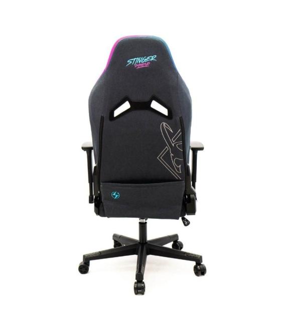 Silla gaming woxter stinger station elite/ luces led/ azul y rosa