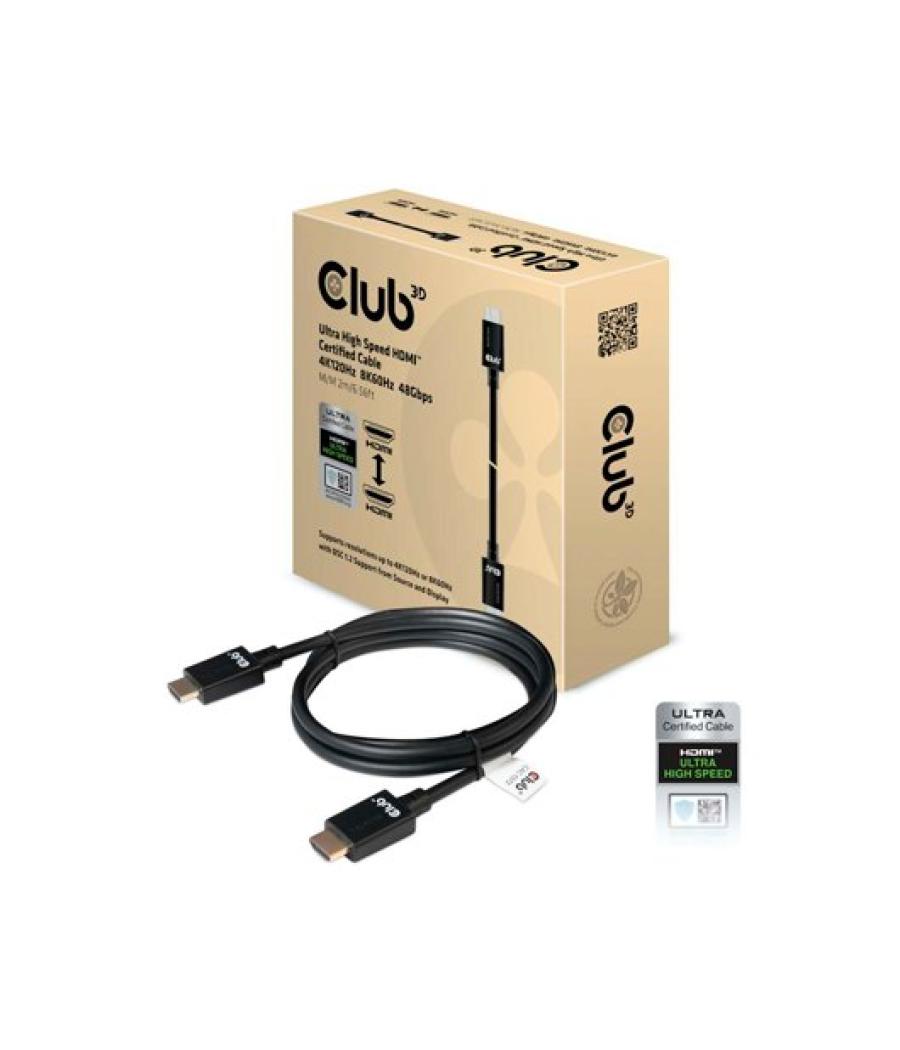 Cable certificado hdmi club3d 2m