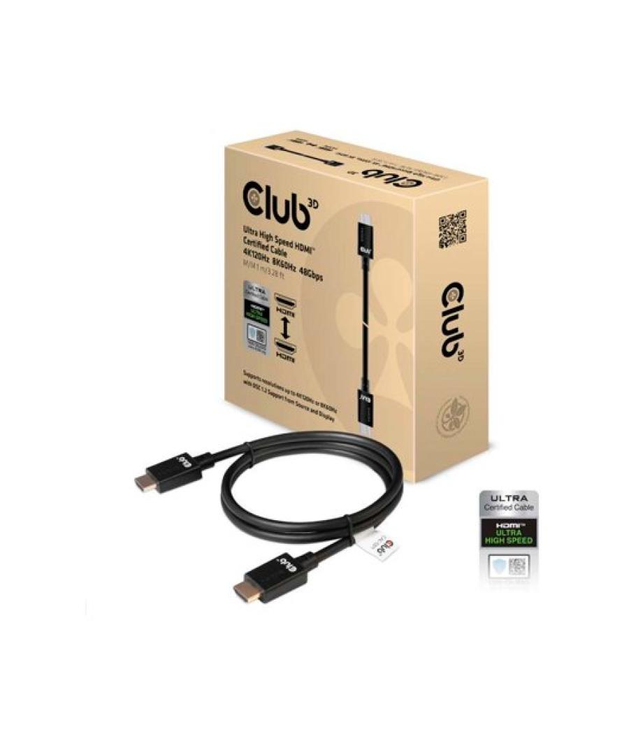 Cable certificado hdmi club3d 1m