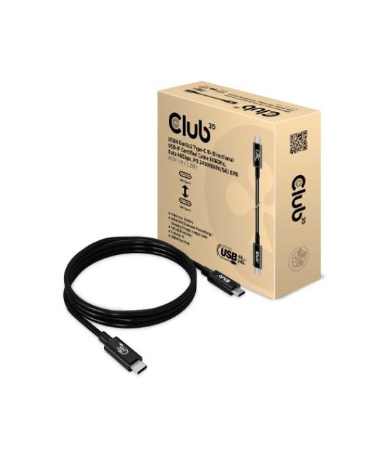 Cable club3d certificado usb4 gen3x2 tipo-c 1m