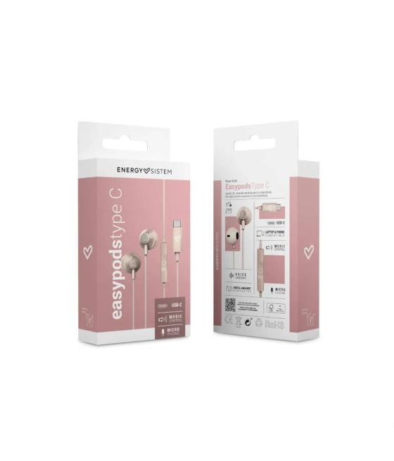 Energy sistem auriculares easypods type c rose