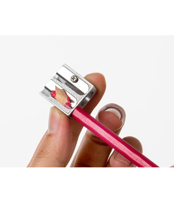 Sacapuntas q-connect metélico 2 usos cuña