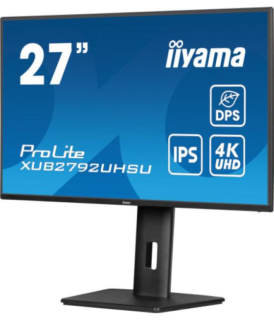 Iiyama prolite xub2792uhsu-b6 pantalla para pc 68,6 cm (27") 3840 x 2160 pixeles 4k ultra hd led negro