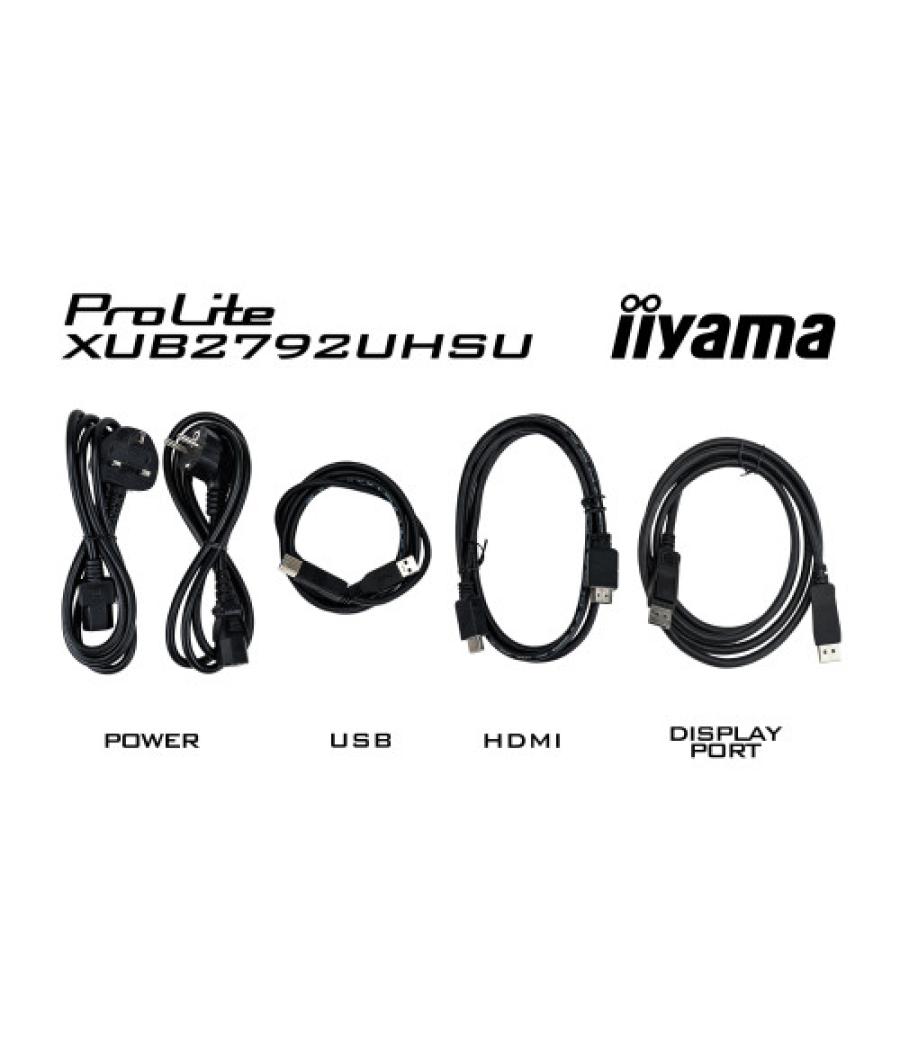 Iiyama prolite xub2792uhsu-b6 pantalla para pc 68,6 cm (27") 3840 x 2160 pixeles 4k ultra hd led negro