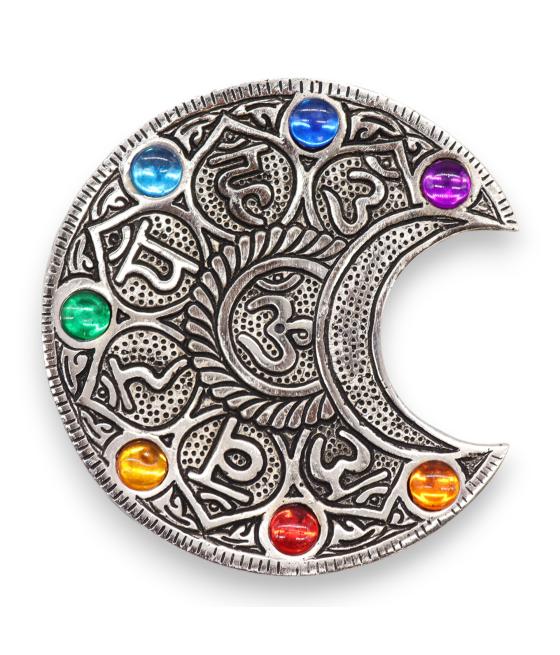 Porta-incienso Luna Siete Chakras 11.5cm