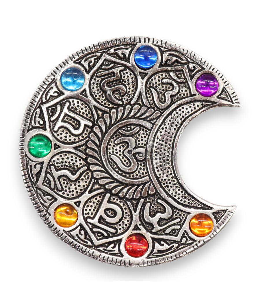 Porta-incienso Luna Siete Chakras 11.5cm