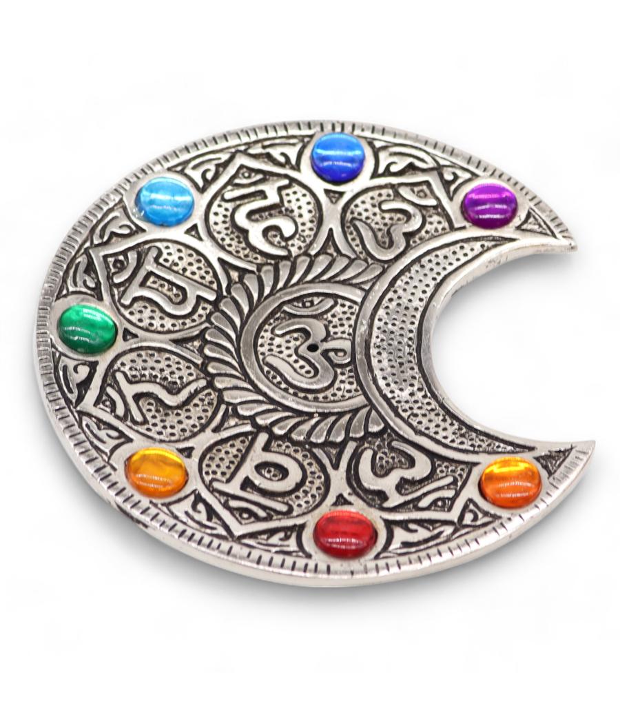 Porta-incienso Luna Siete Chakras 11.5cm