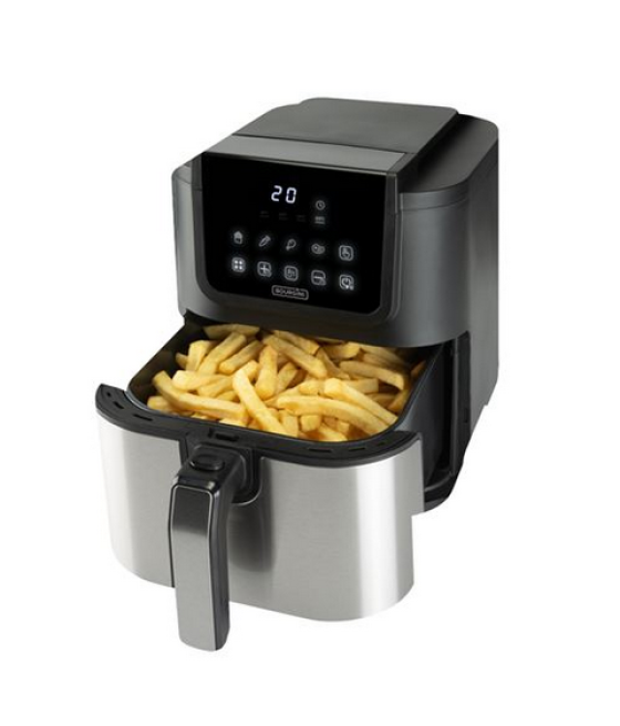 Freidora de aire bourgini airfryer slim ceramica 5l 1500w