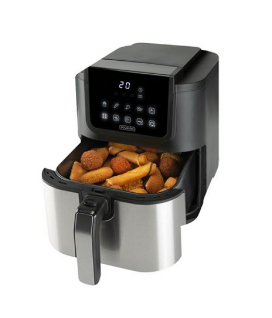 Freidora de aire bourgini airfryer slim ceramica 5l 1500w