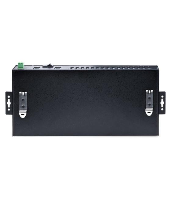 StarTech.com Hub Ladrón USB 3.0 5Gb de 16 Puertos Industrial - Metal - Montaje en Rack/Superficie/DIN - Carga Compartida USB 120