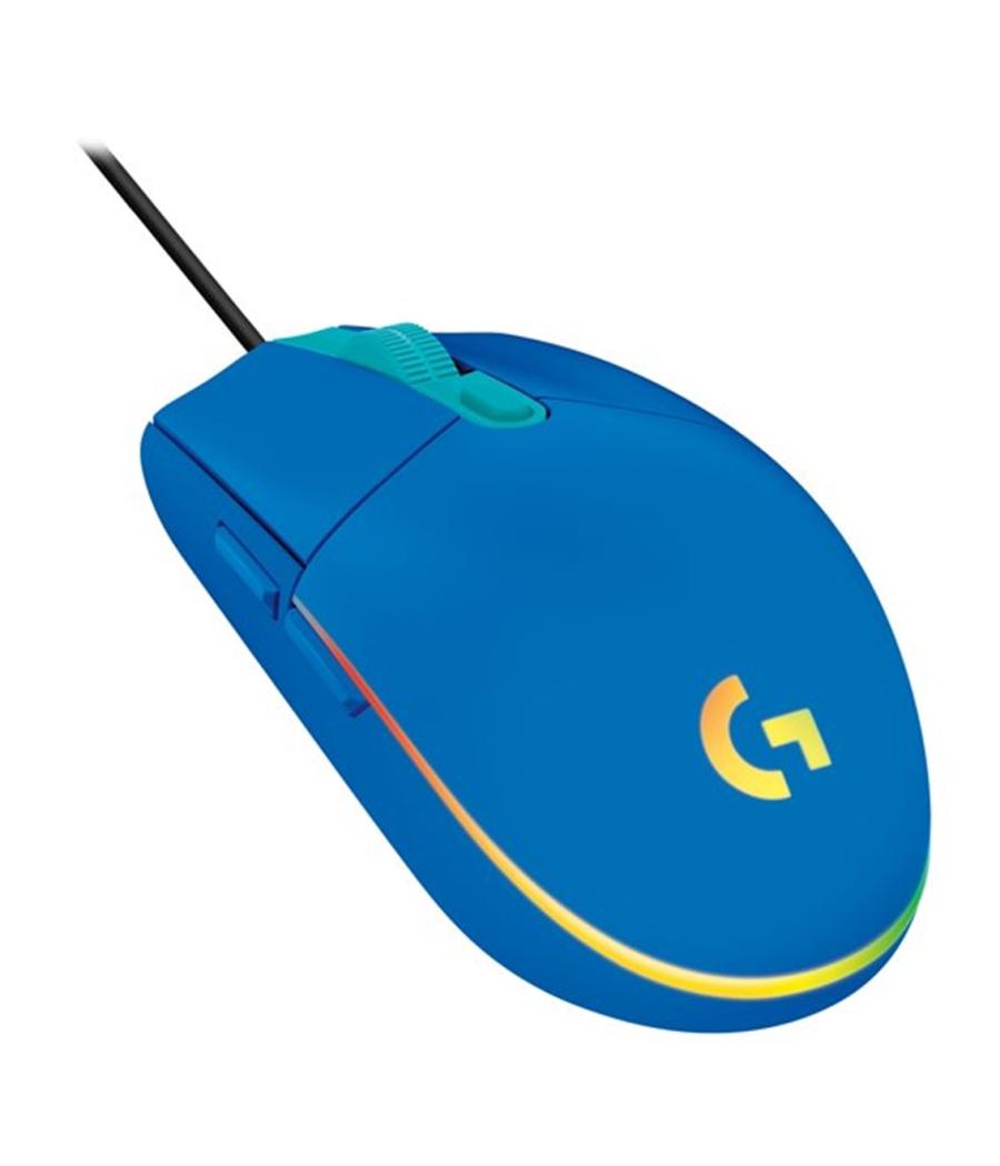 Mouse raton logitech g203 lightsync azul gaming 8.000 dpi 6 botones