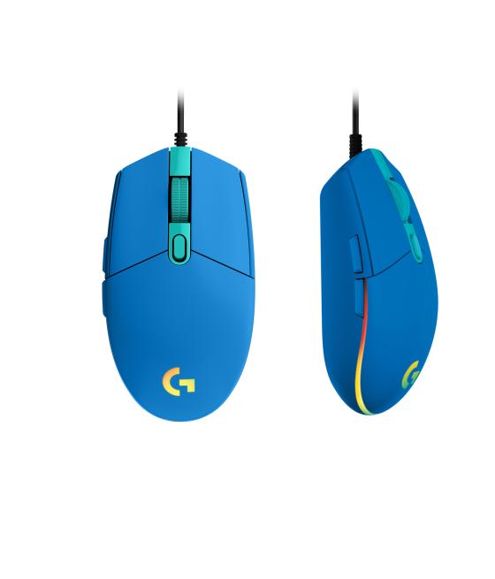 Mouse raton logitech g203 lightsync azul gaming 8.000 dpi 6 botones