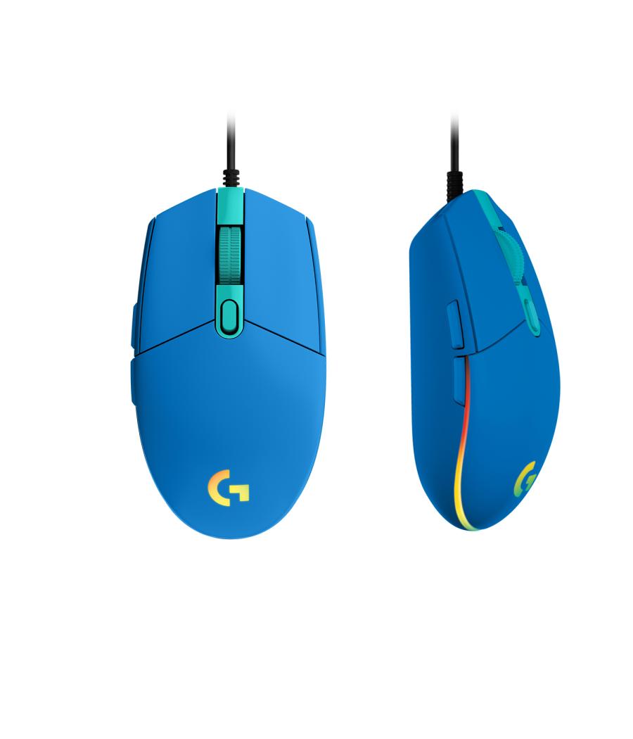 Mouse raton logitech g203 lightsync azul gaming 8.000 dpi 6 botones