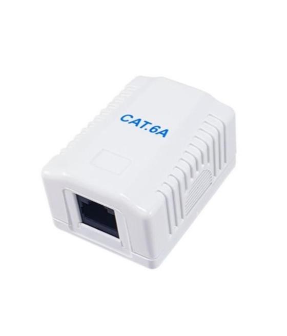 Roseta de superficie equip cat 6a 1 puerto hembra rj45