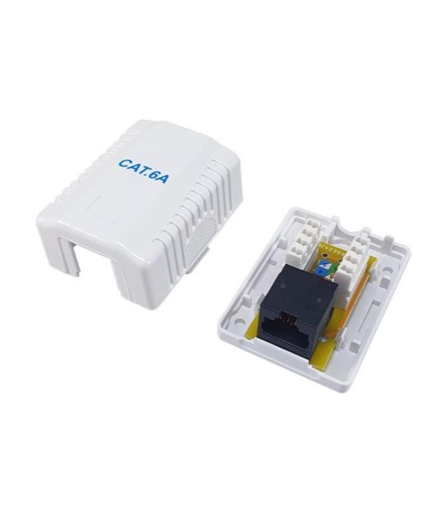 Roseta de superficie equip cat 6a 1 puerto hembra rj45