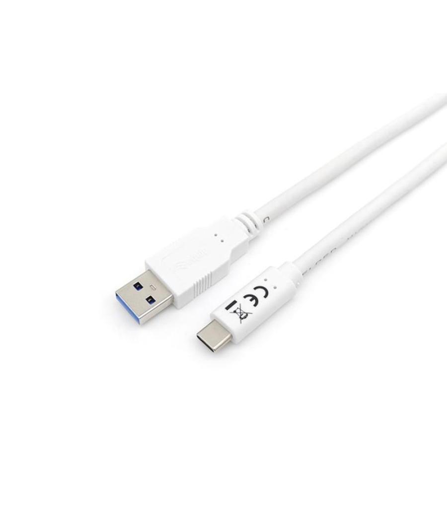 Cable usb tipo c a usb 3.2 equip macho - macho 1m blanco