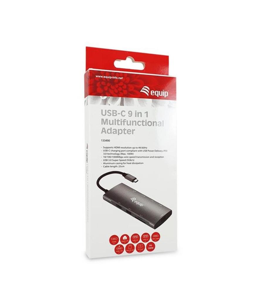 Docking station equip usb tipo c 9 en 1