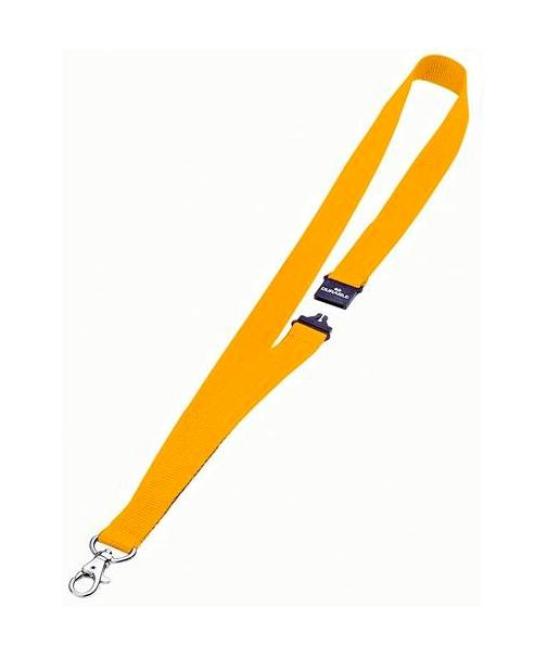 Durable cinta para portanombres 44cm x 20mm cierre de seguridad amarillo -10u-