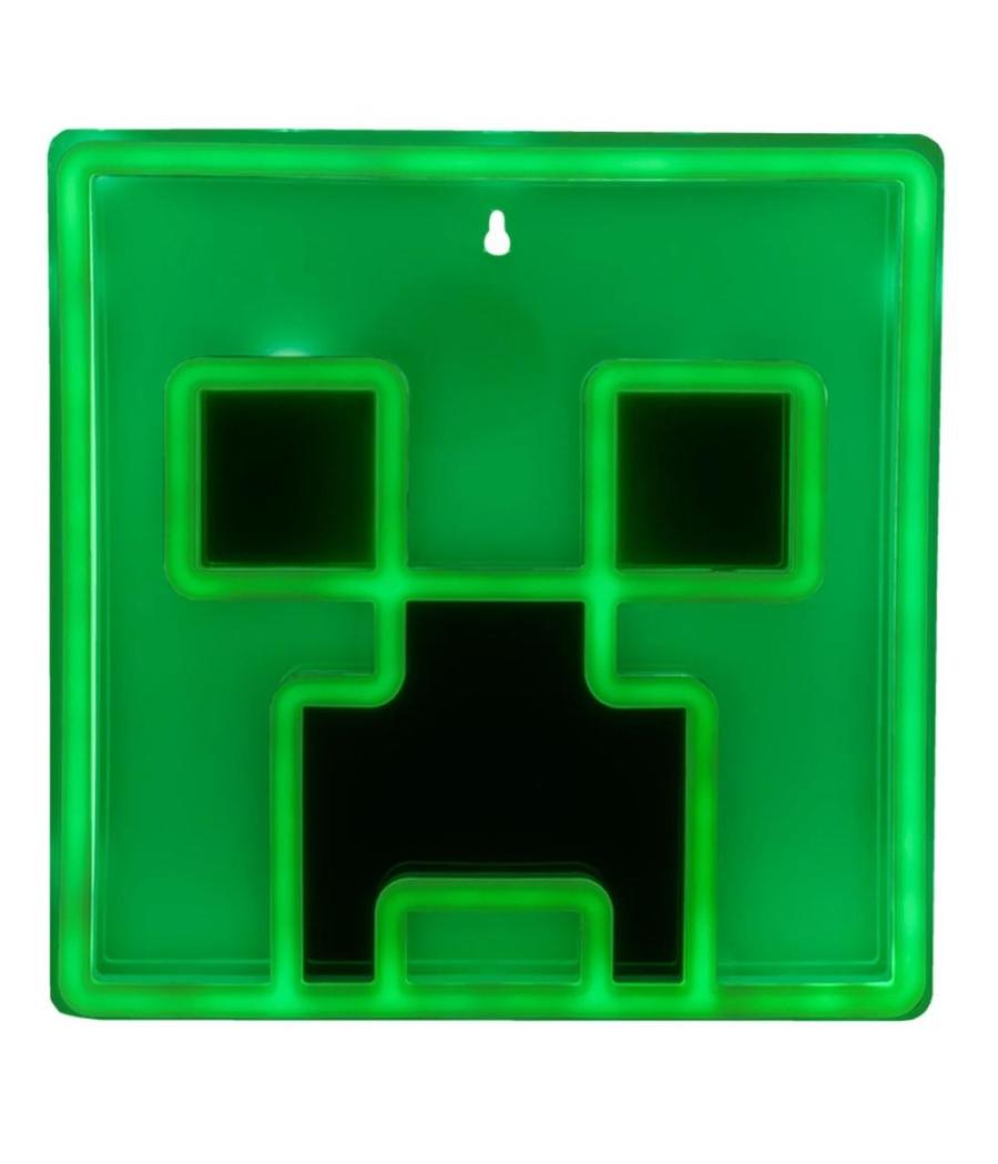 Lámpara de pared paladone minecraft creeper luz led neon