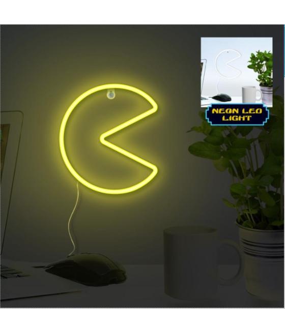 Lámpara de pared paladone pac - man luz led neon