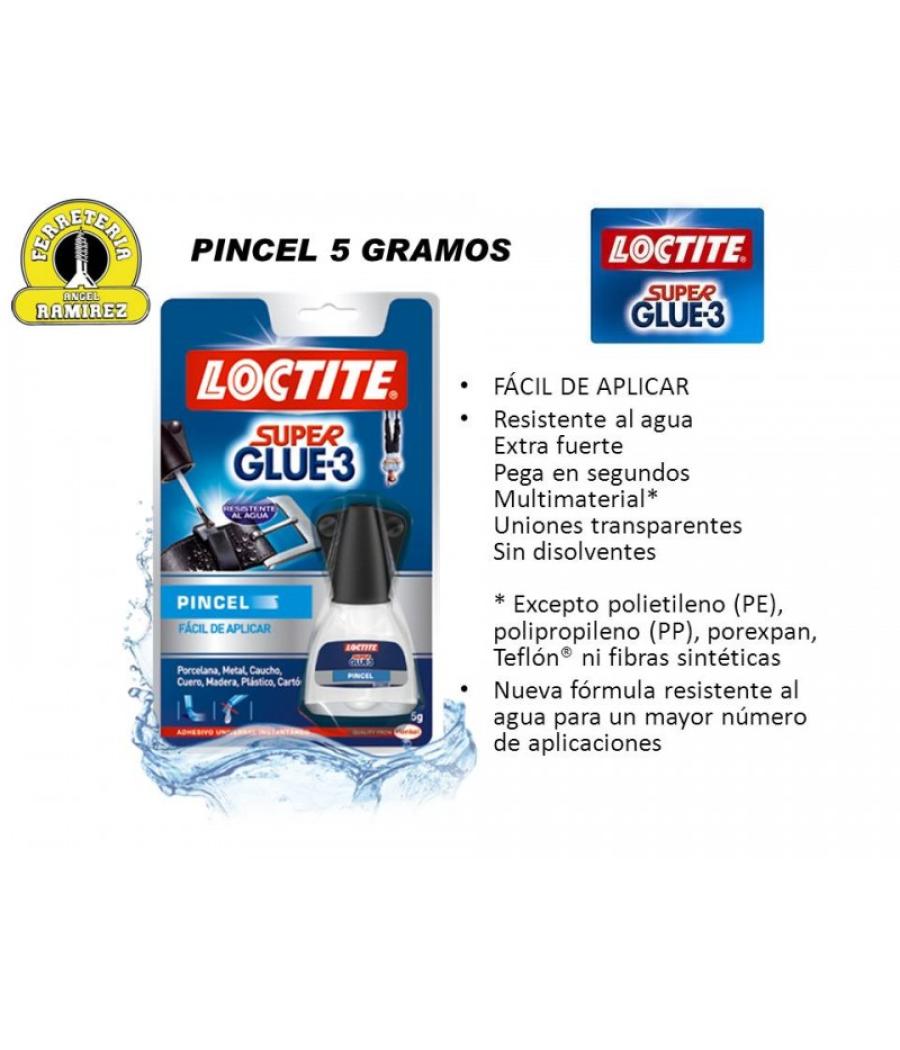 Adhesivo instantaneo superglue3 brush 5gr loctite 2640969