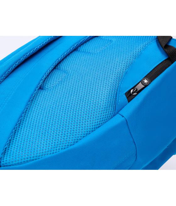 Cartera antartik mochila con asa y bolsillos con cremallera color azul 310x160x410 mm