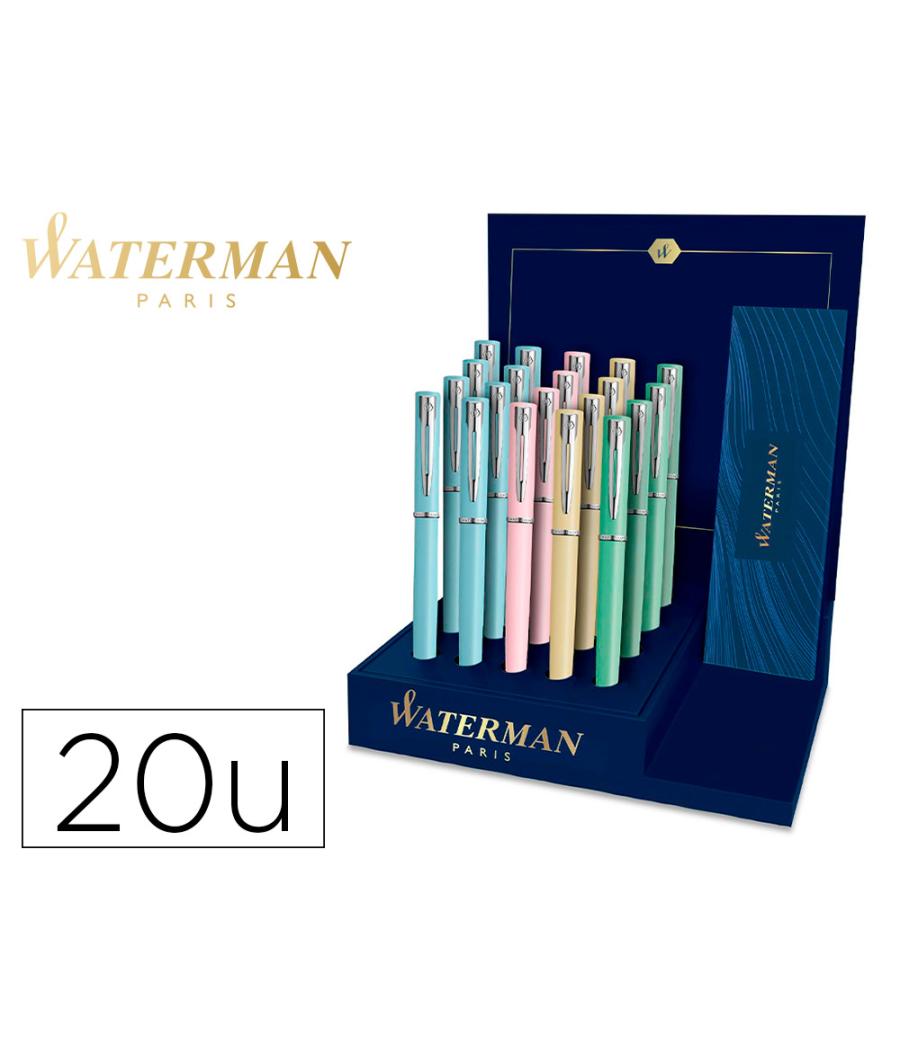 Bolígrafo waterman allure pastel expositor de 20 unidades 4 colores pastel surtidos