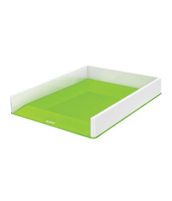 Leitz bandeja sobremesa wow dual a4 plástico verde/blanco