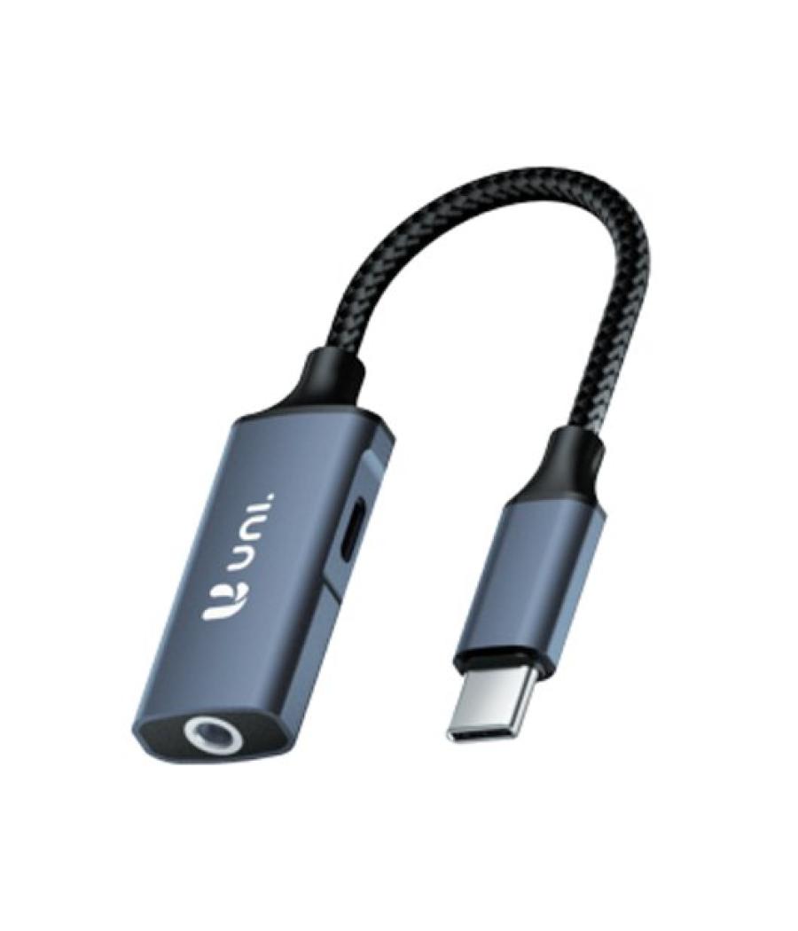 Adaptador uni jack hembra 3.5 a tipo c macho