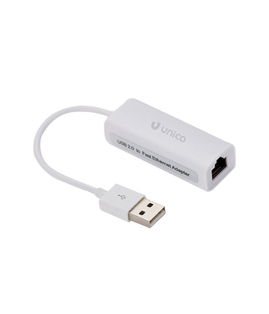 Adaptador unico usb2.0 de usb a rj45