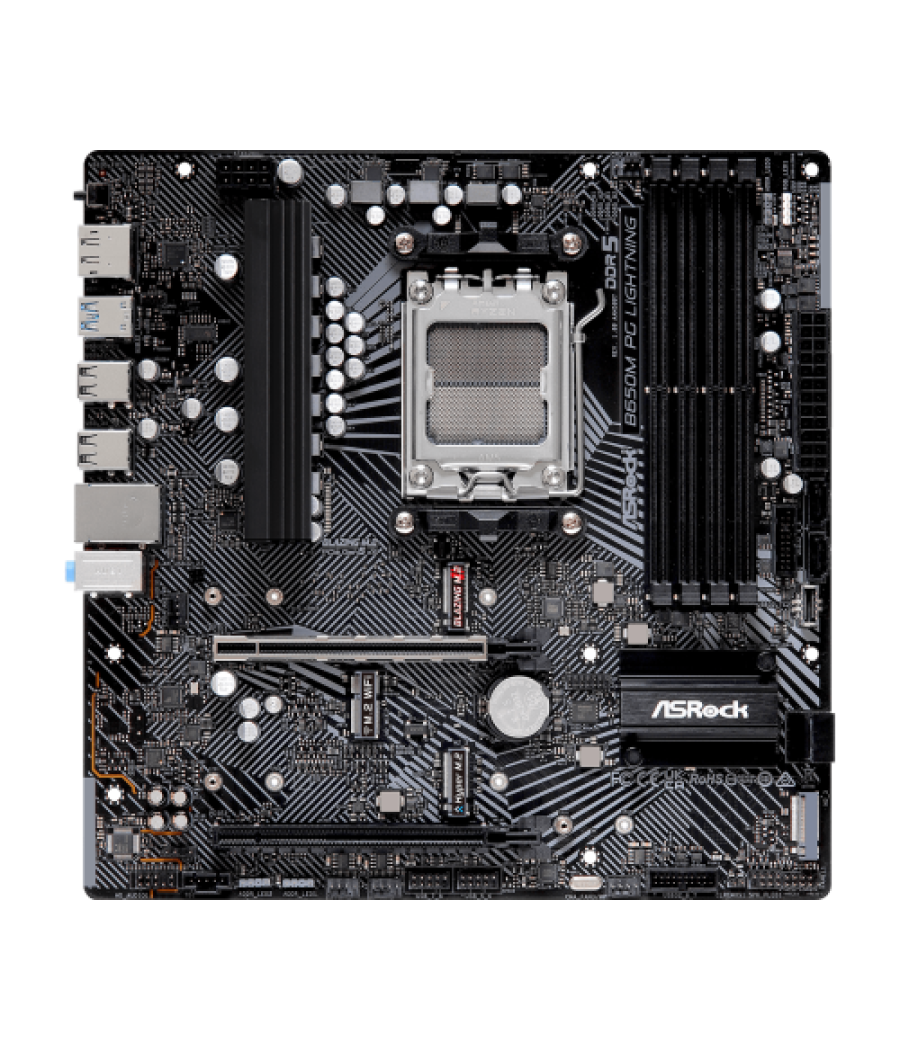 Asrock b650m pg lightning amd b650 zócalo am5 micro atx