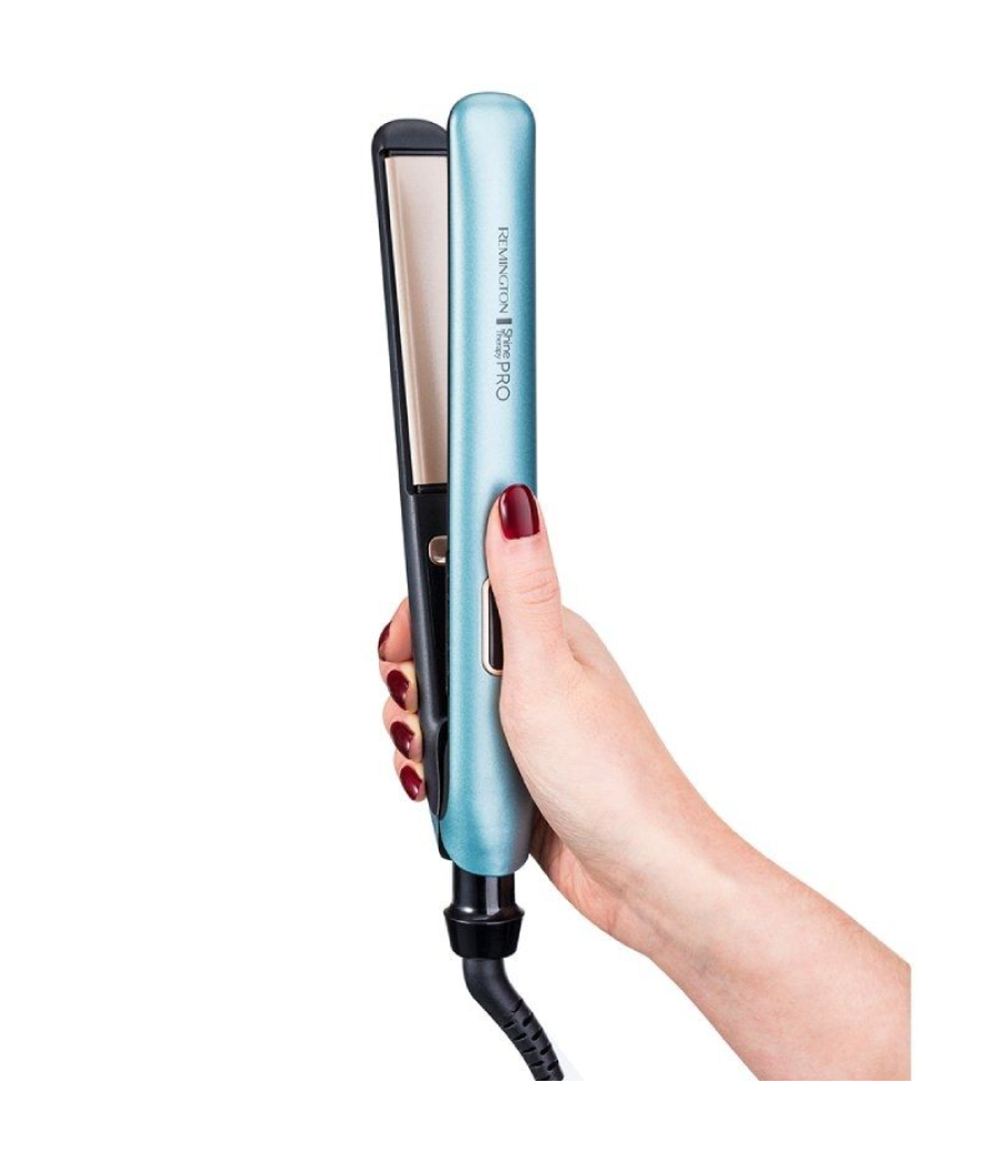 Plancha para el pelo remington shine therapy pro s9300/ azul