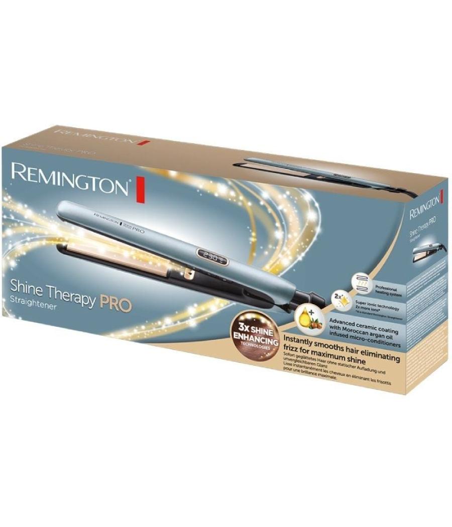 Plancha para el pelo remington shine therapy pro s9300/ azul