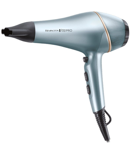 Secador remington shine therapy pro ac9300/ 2200w/ iónico/ negro y azul