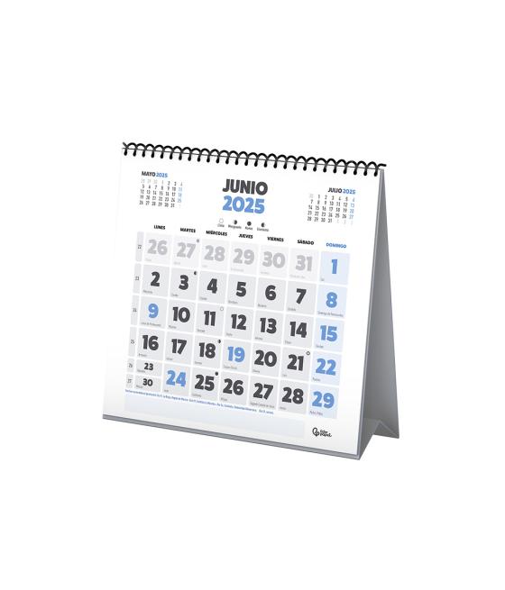 Calendario espiral triangular liderpapel de sobremesa serie clasico 2025 14x15 cm papel 128 gr