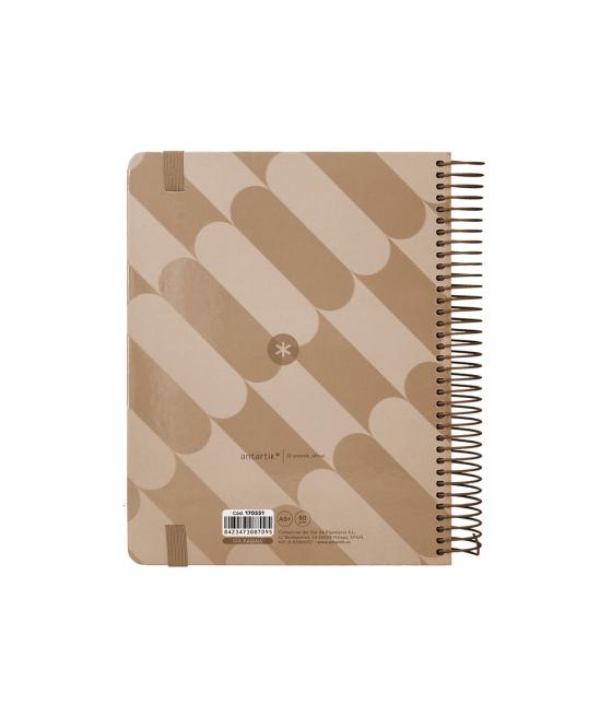 Agenda espiral antartik pattern a5+ 2025 día página color rosa nude papel 80 gr