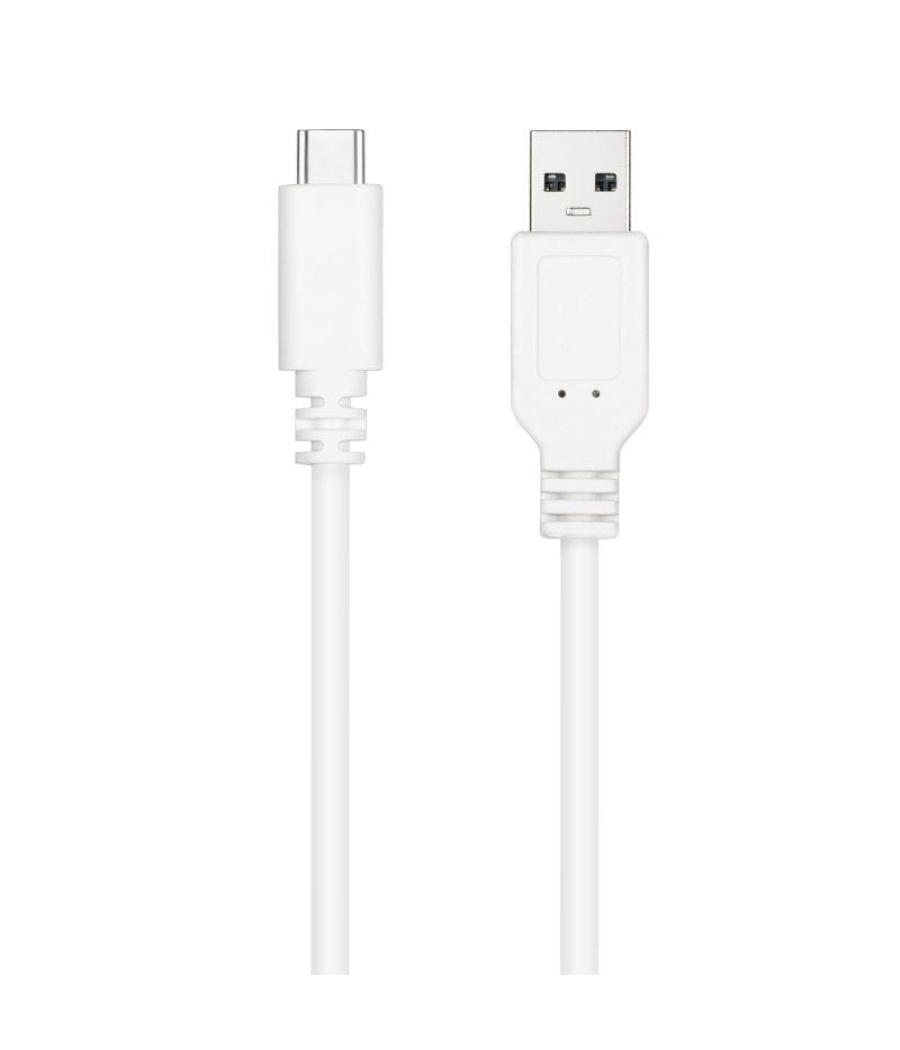 Cable usb 2.0 nanocable 10.01.2100-w/ usb tipo-c macho - usb macho/ 50cm/ blanco