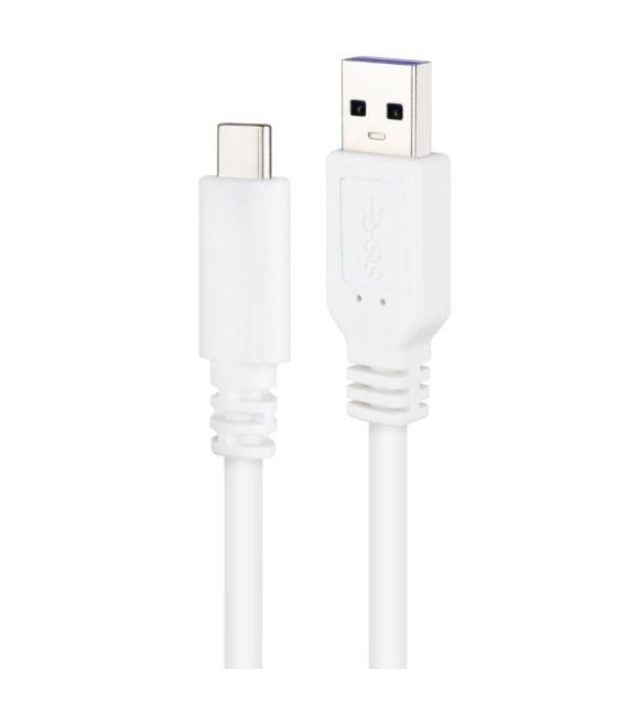 Cable usb 2.0 nanocable 10.01.2100-w/ usb tipo-c macho - usb macho/ 50cm/ blanco