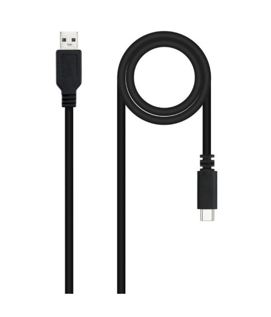 Cable usb 2.0 nanocable 10.01.2101-l150/ usb tipo-c macho - usb macho/ 1.5m/ negro