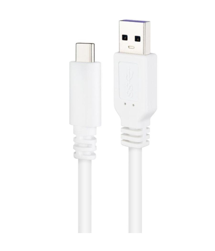 Cable usb 2.0 nanocable 10.01.2101-w/ usb tipo-c macho - usb macho/ 1m/ blanco