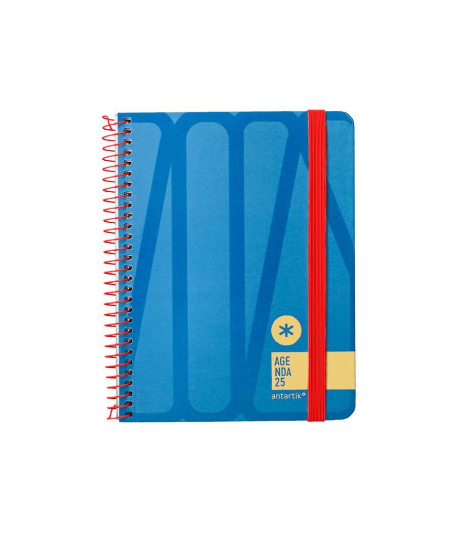 Agenda espiral antartik bold a6 2025 semana vista color azul papel 80 gr