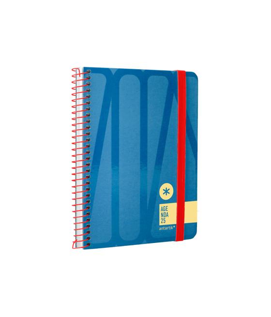 Agenda espiral antartik bold a6 2025 semana vista color azul papel 80 gr