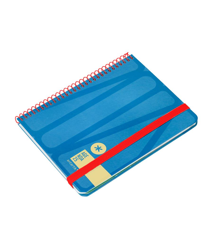 Agenda espiral antartik bold a6 2025 semana vista color azul papel 80 gr