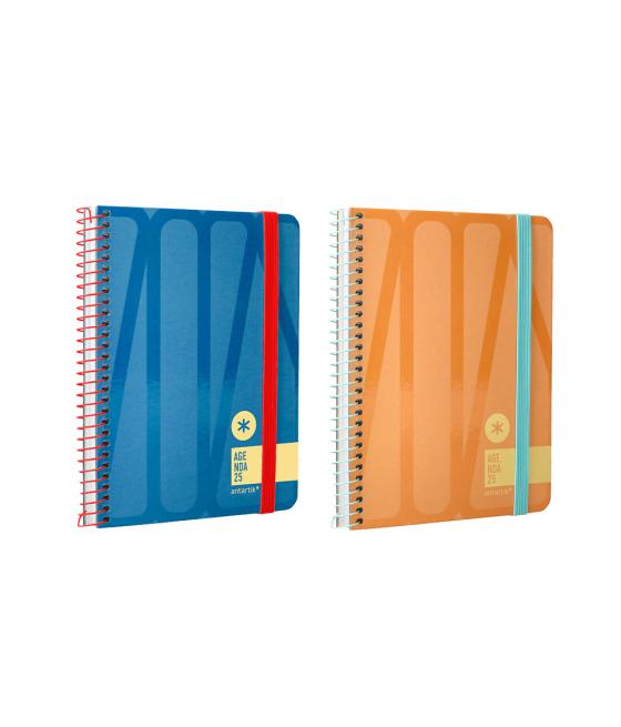 Agenda espiral antartik bold a6 2025 semana vista 2 diseños papel 60 g